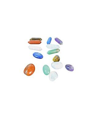 Crystal Jewelry Gift Box With Assorted Polished Gemstones & Chakra Healing Cryst